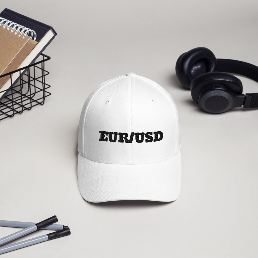 BLACK LETTER EUR/USD HAT Structured Twill Cap