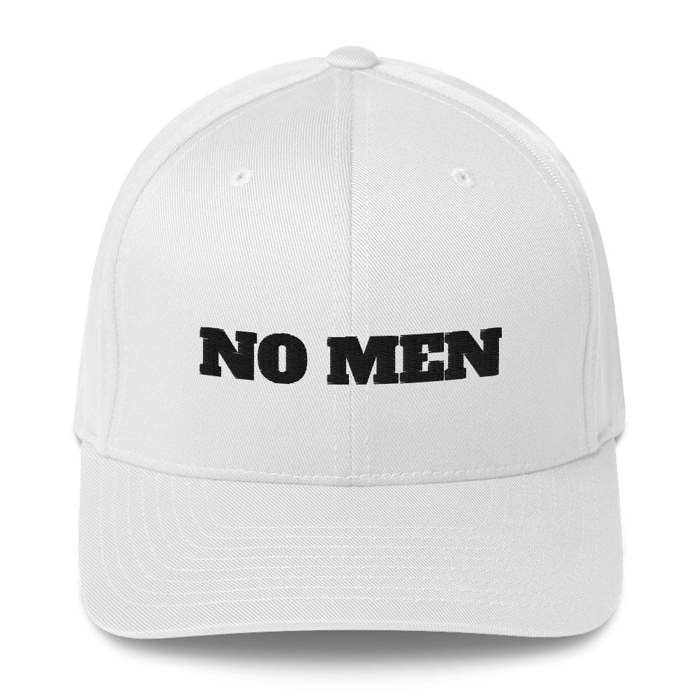 BLACK LETTERS NO MEN HAT Structured Twill Cap
