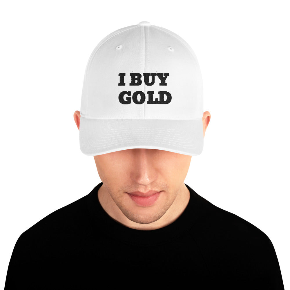 BLACK I BUY GOLD Structured Twill Cap