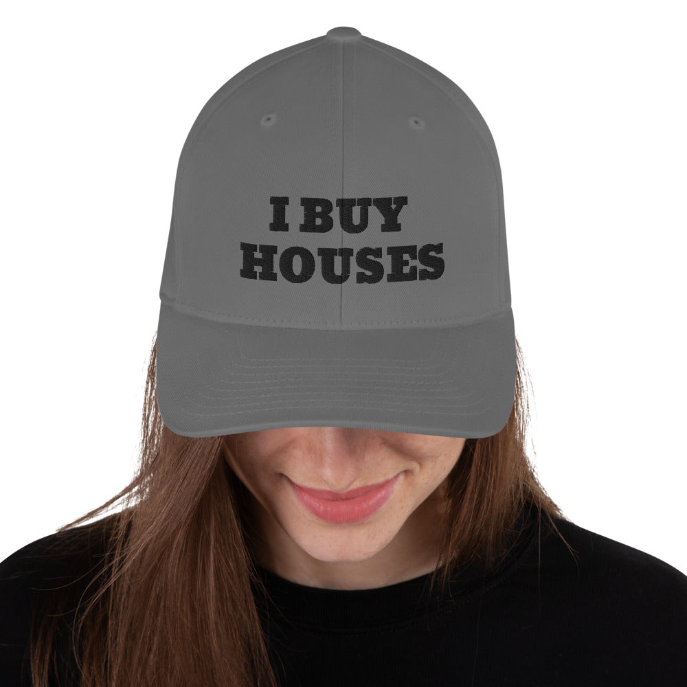 BLACK I BUY HOUSES Structured Twill Cap