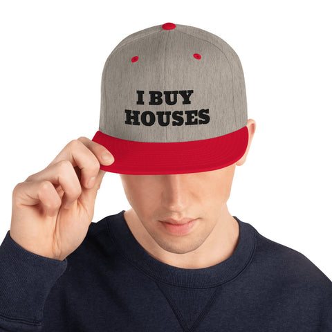 BLACK LETTERS I BUY HOUSES Embroidered Beanie