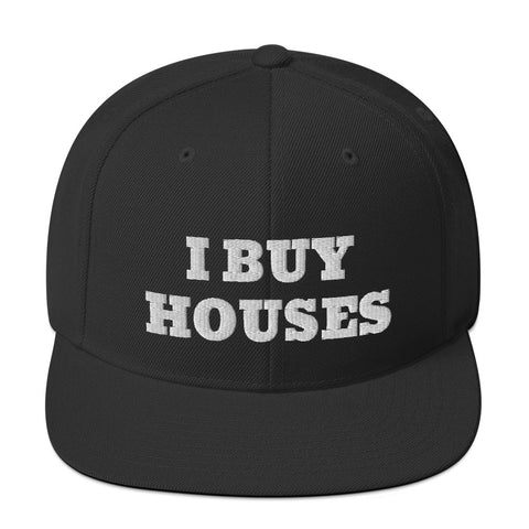 WHITE I BUY HOUSES Structured Twill Cap
