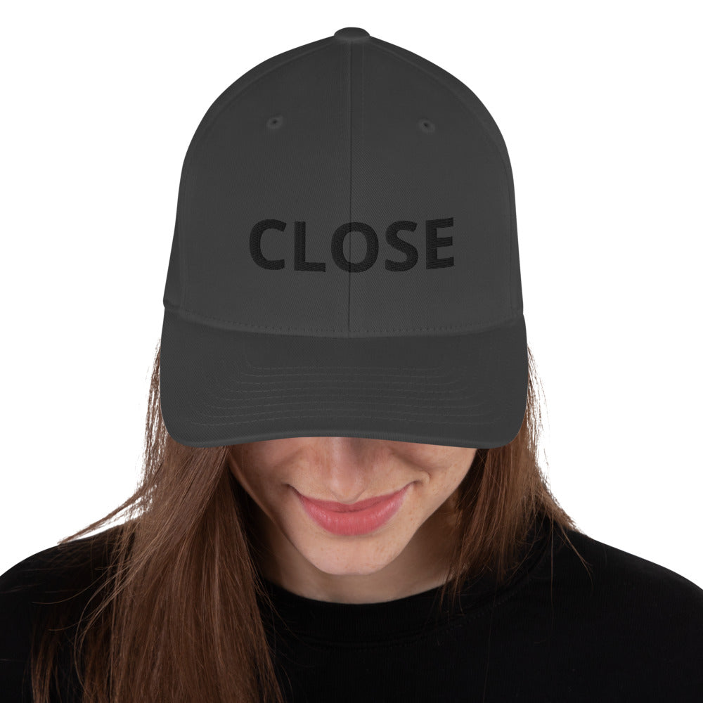 Black Close Structured Twill Cap