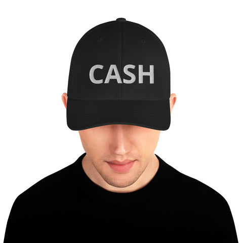BLACK CASH FLOW  Structured Twill Cap