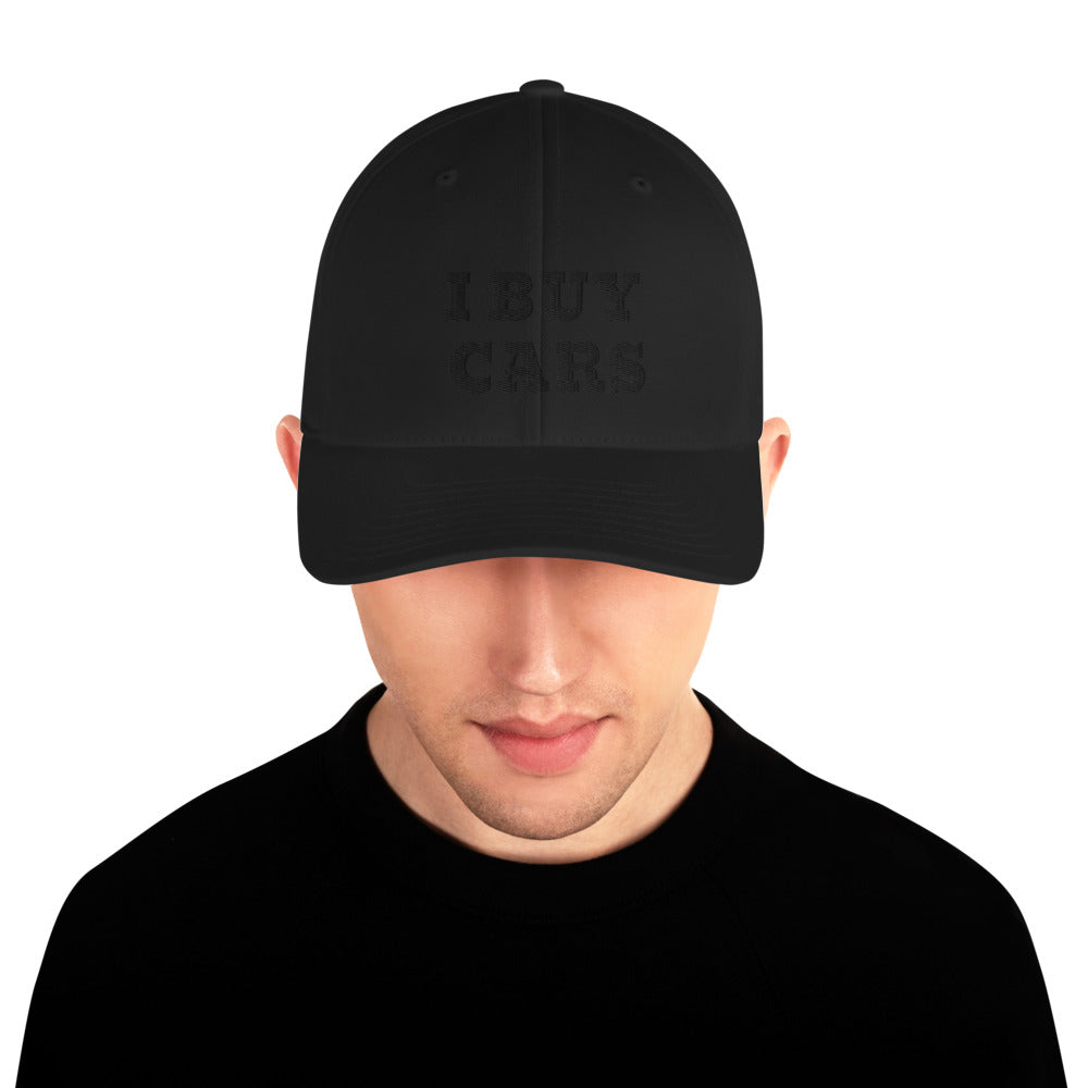 BLACK I BUY CARS Structured Twill Cap