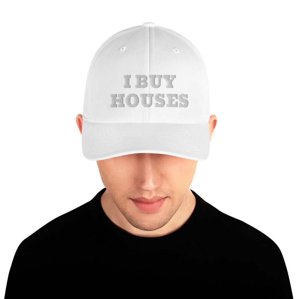 White I Buy Houses Structured Twill Cap