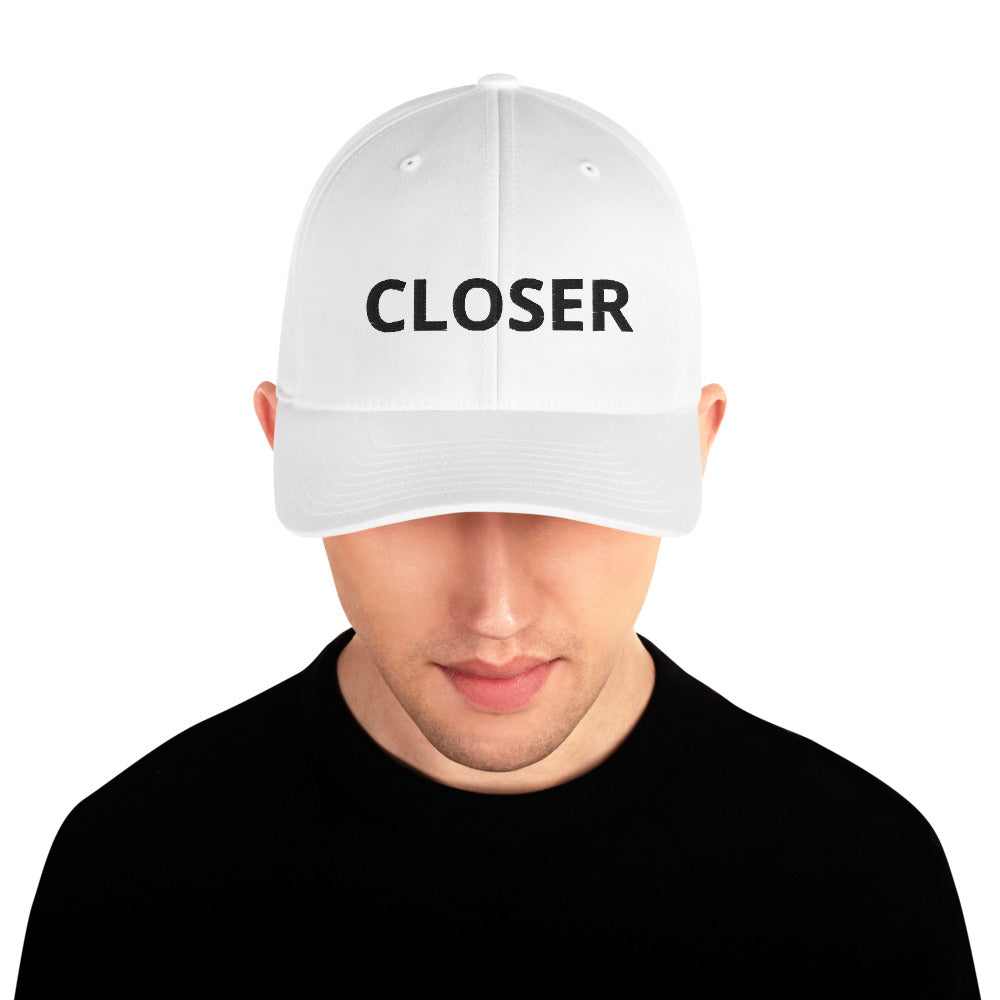 Black Closer Structured Twill Cap