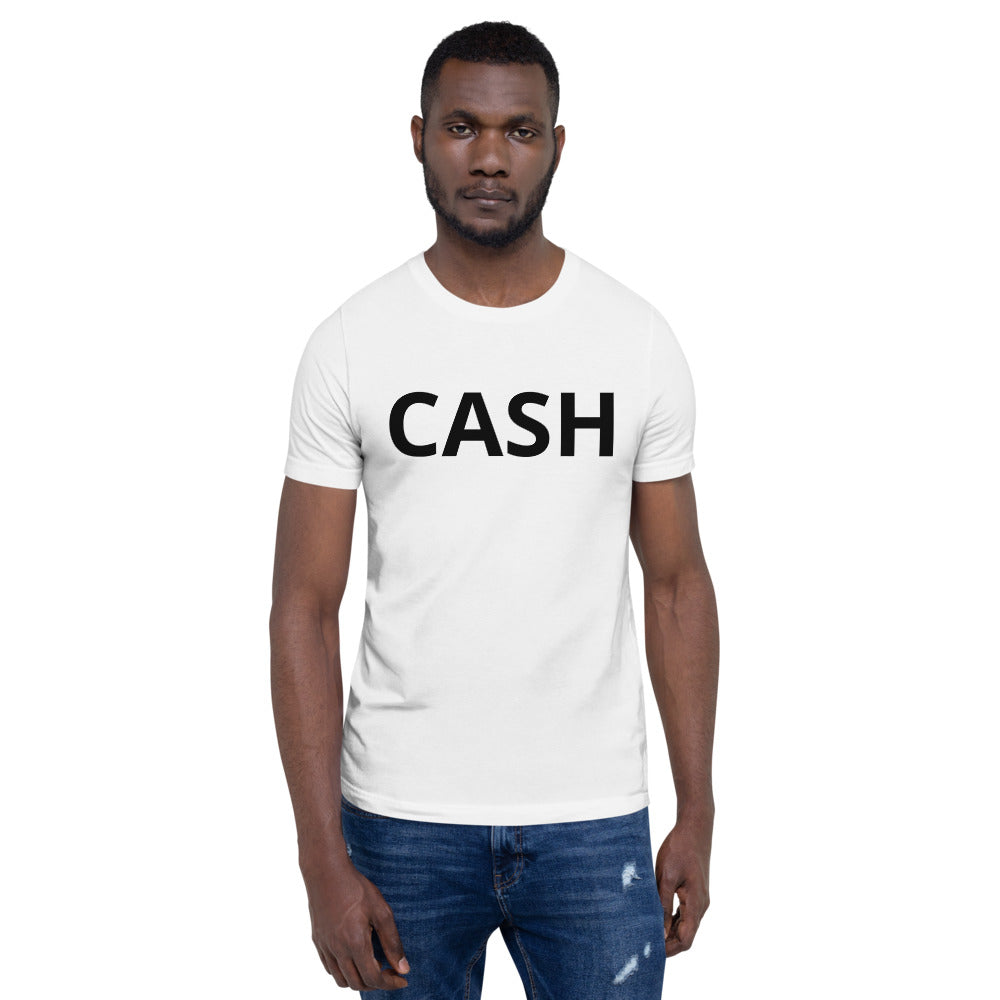 UNISEX Black Letter Cash Short-Sleeve Unisex T-Shirt