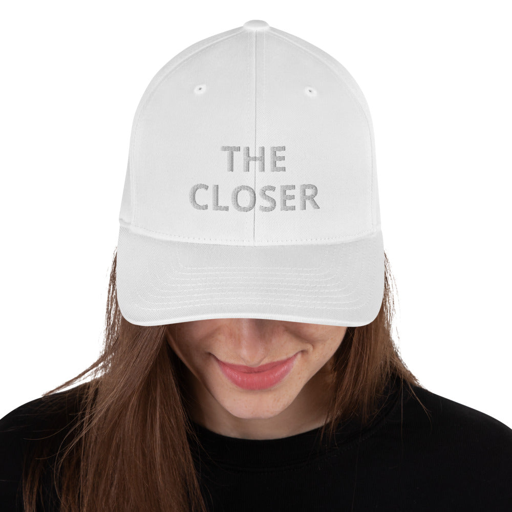 White The Closer Structured Twill Cap