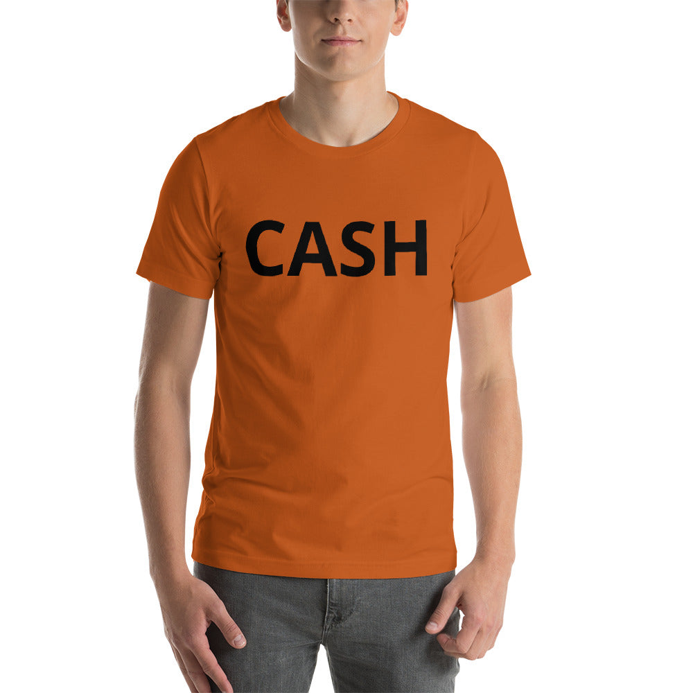UNISEX Black Letter Cash Short-Sleeve Unisex T-Shirt
